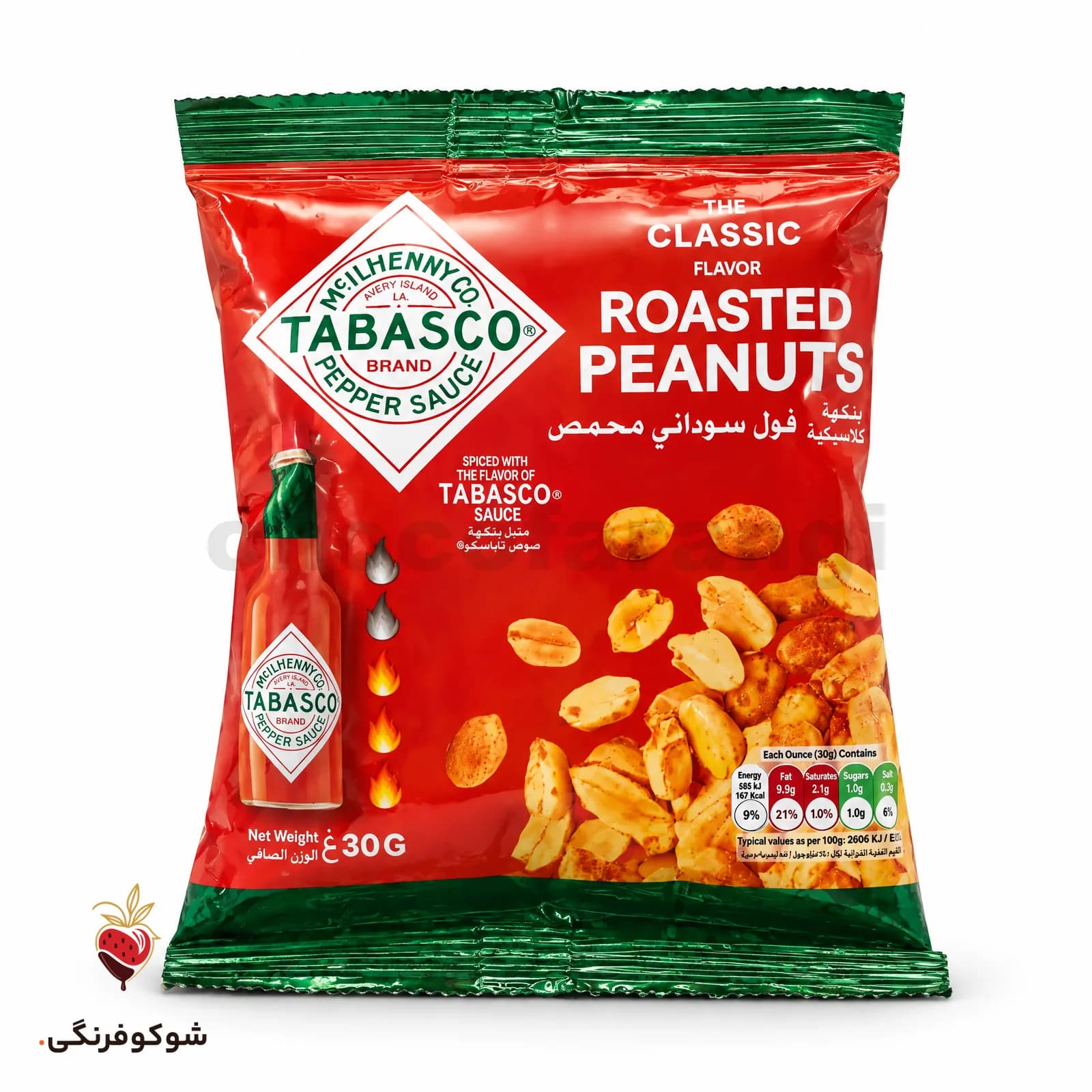 بادام زمینی تاباسکو 30 گرم — شوکوفرنگی