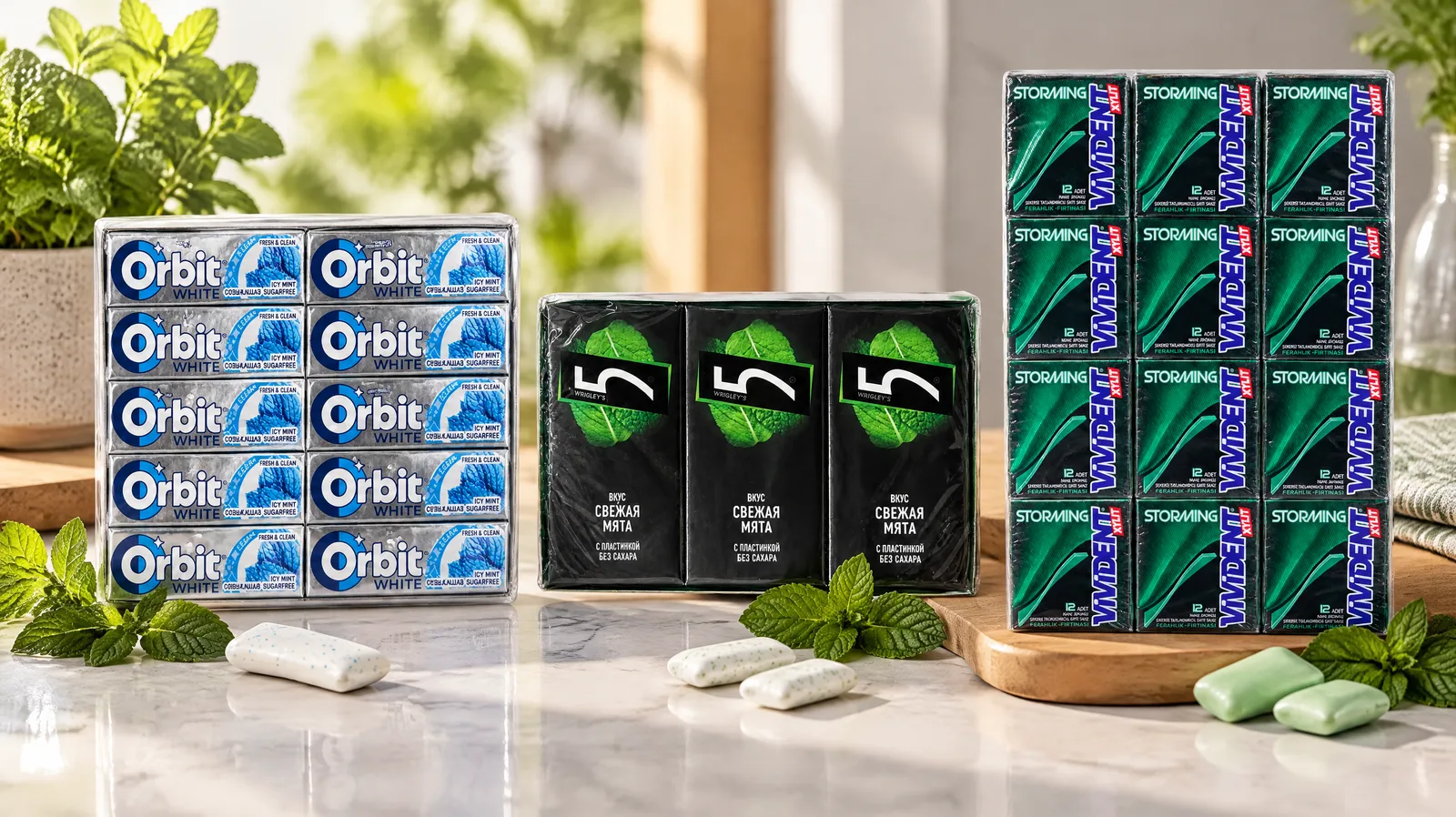 بهترین آدامس بدون قند کدام است؟ مقایسه اوربیت، فایو و ویویدنت — شوکوفرنگی