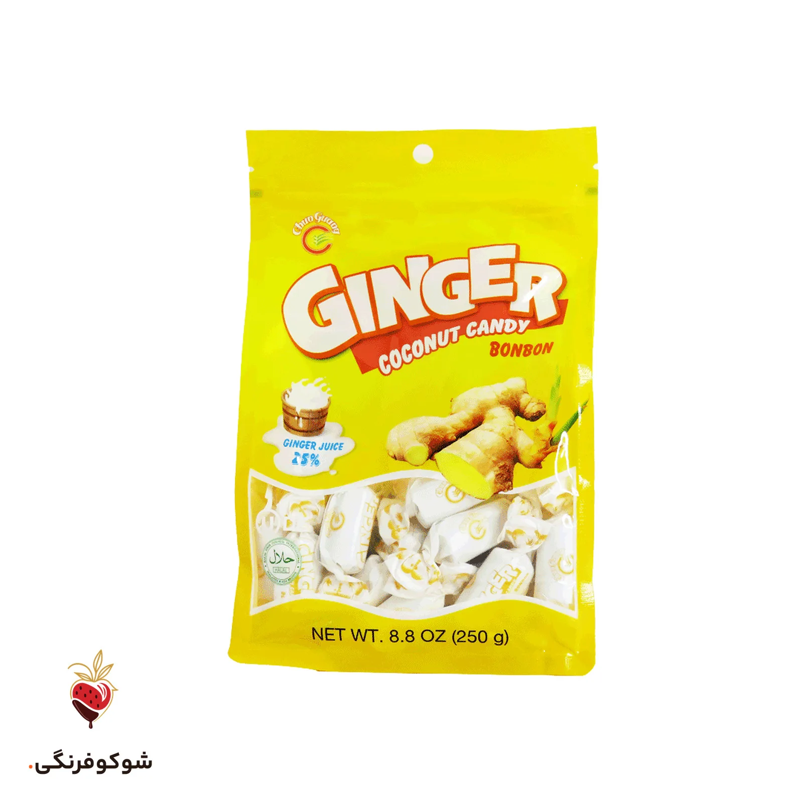 آبنبات زنجبیلی نارگیلی چانگ گوانگ ۲۵۰ گرمی — شوکوفرنگی