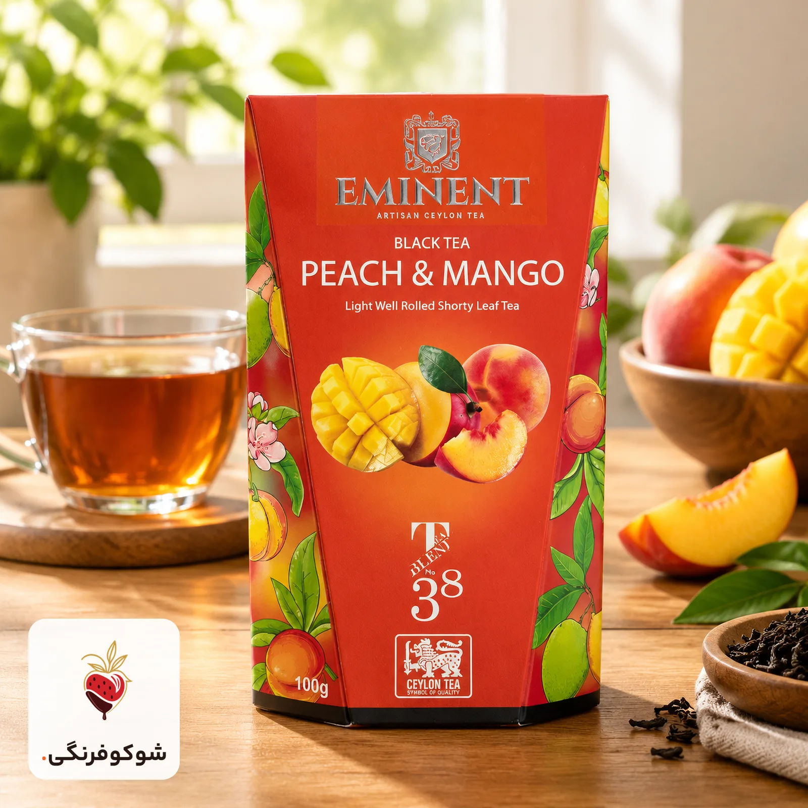 چای سیاه امیننت هلو و انبه ۱۰۰ گرمی — شوکوفرنگی