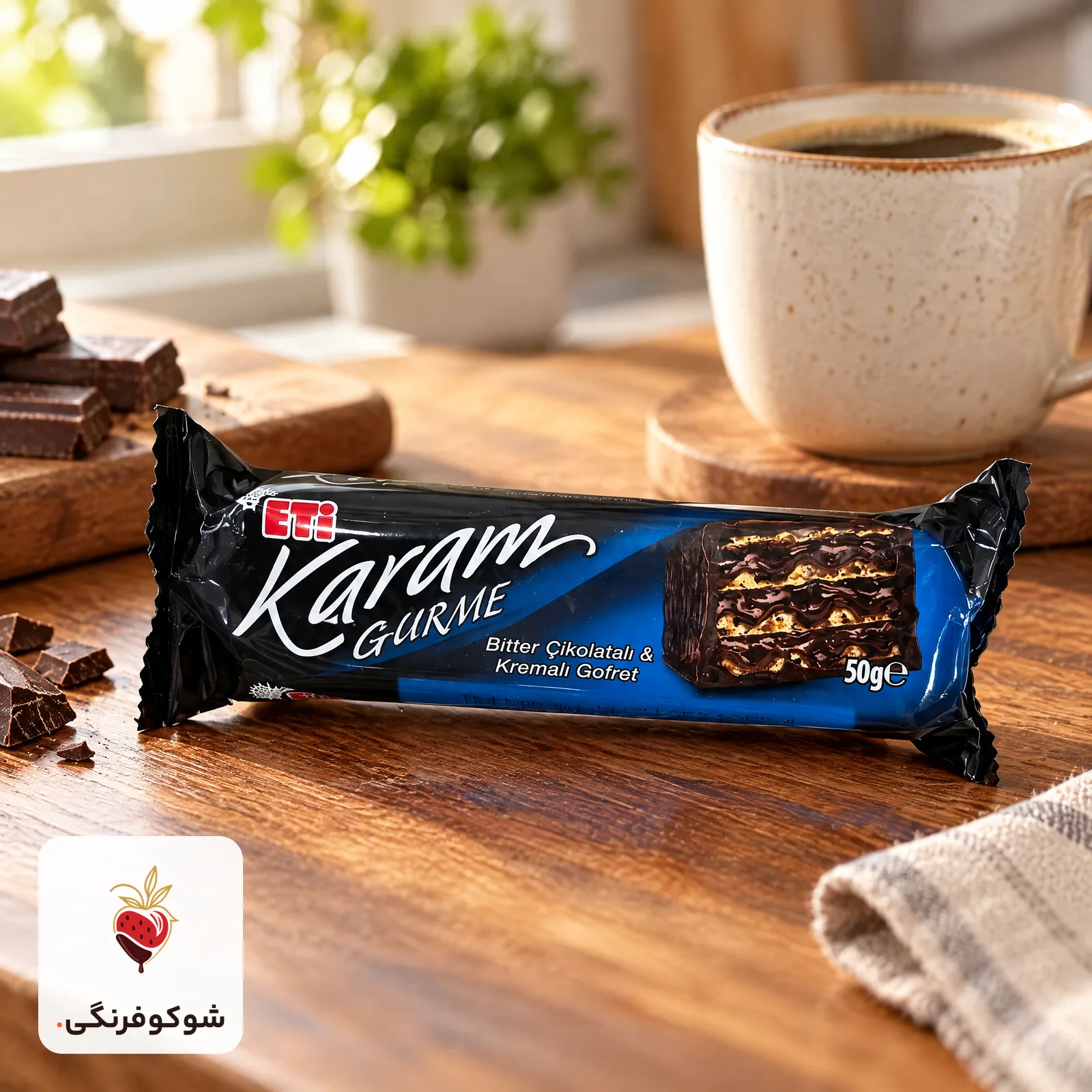 ویفر اتی کارام گورمه شکلات تلخ ۵۰ گرمی — شوکوفرنگی