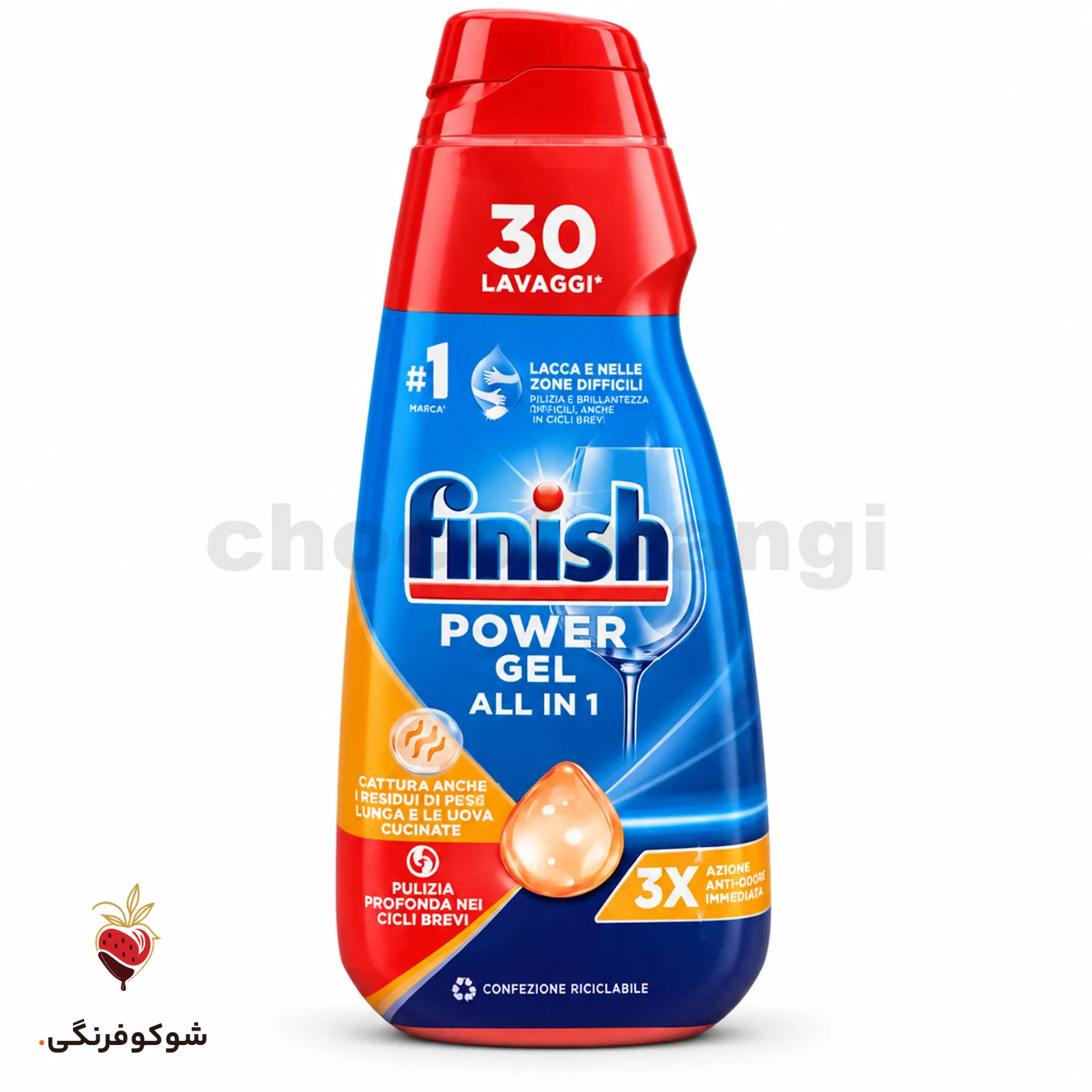 ژل ماشین ظرفشویی فینیش پاور ژل All in 1 ضدبو ۶۰۰ میلی‌لیتر — شوکوفرنگی