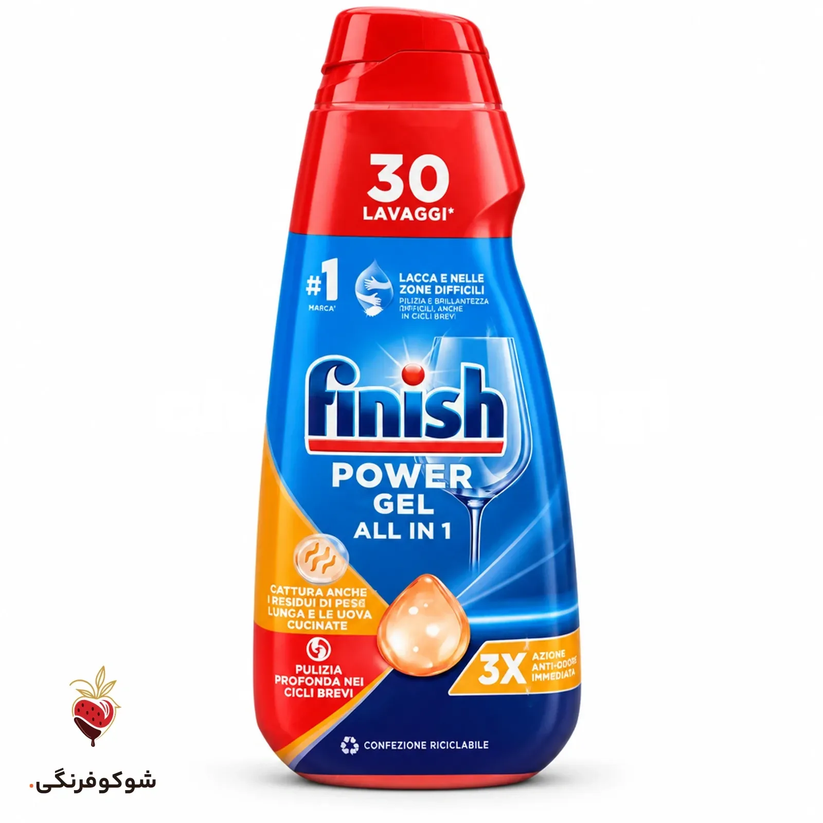 ژل ماشین ظرفشویی فینیش پاور ژل All in 1 ضدبو ۶۰۰ میلی‌لیتر — شوکوفرنگی