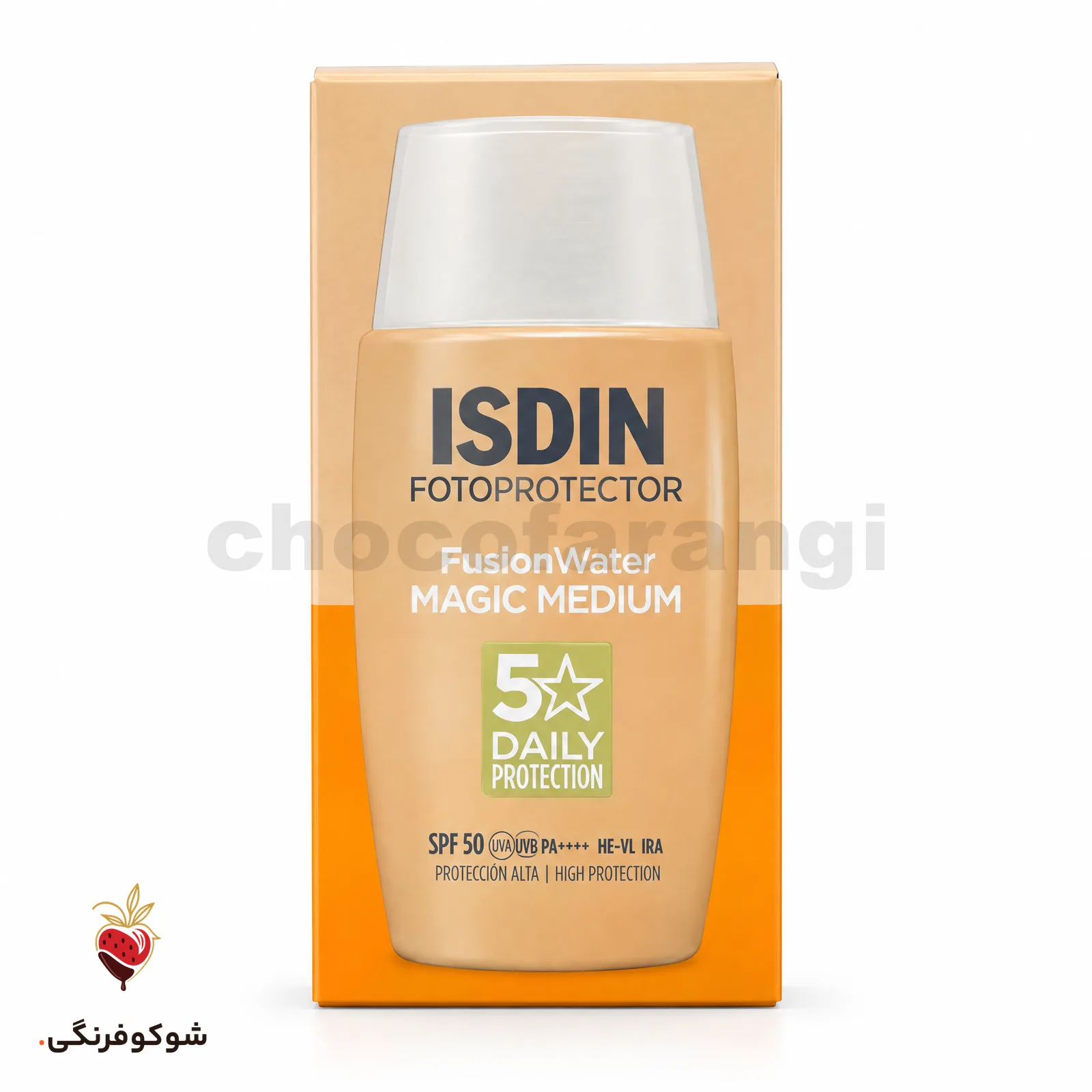 ضد آفتاب رنگی ایزدین Isdin مدل Fusion Water Magic رنگ مدیوم حجم 50 میل — شوکوفرنگی