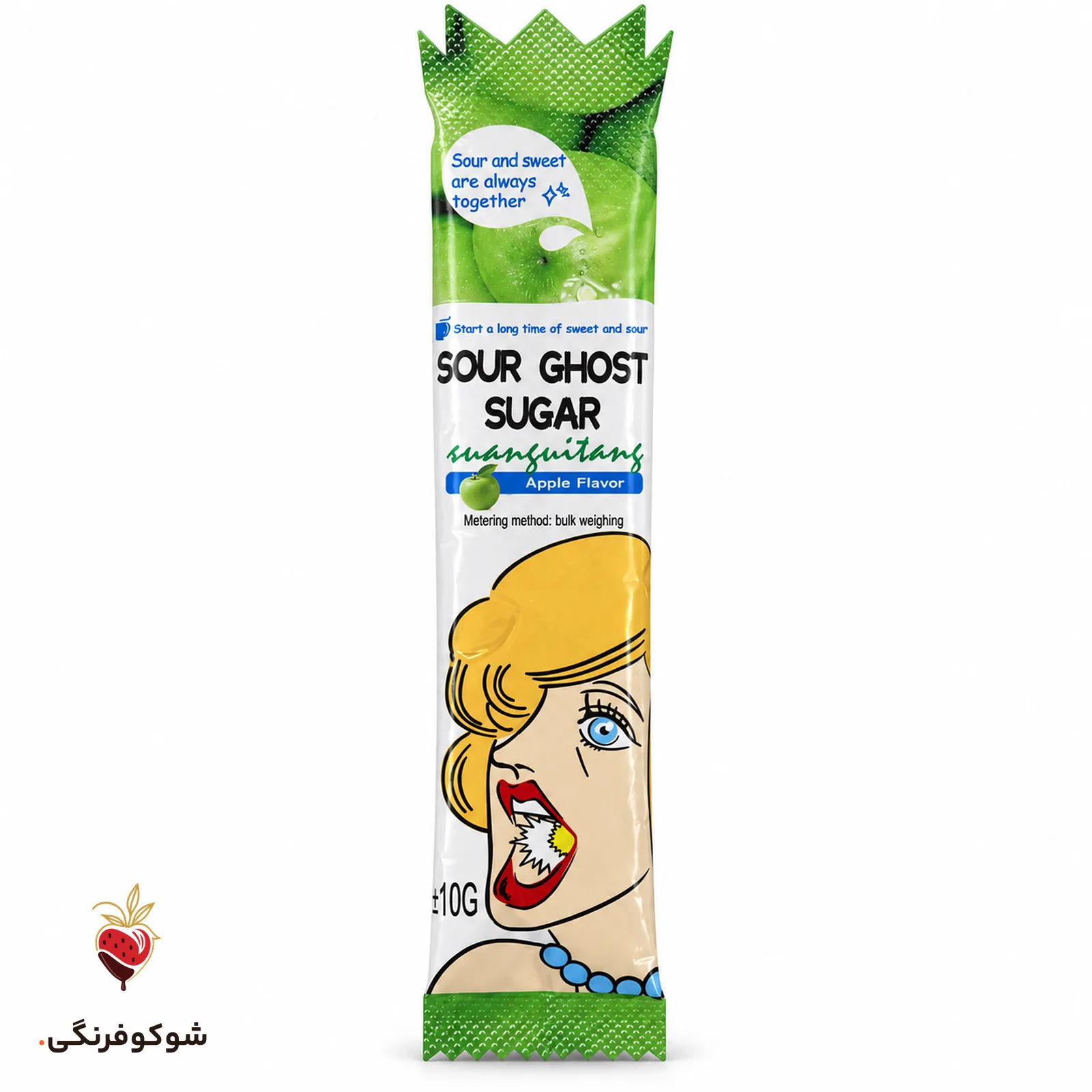 پودر ترش استیکی سیب ۱۰ گرمی بسته ۳۰ عددی — شوکوفرنگی