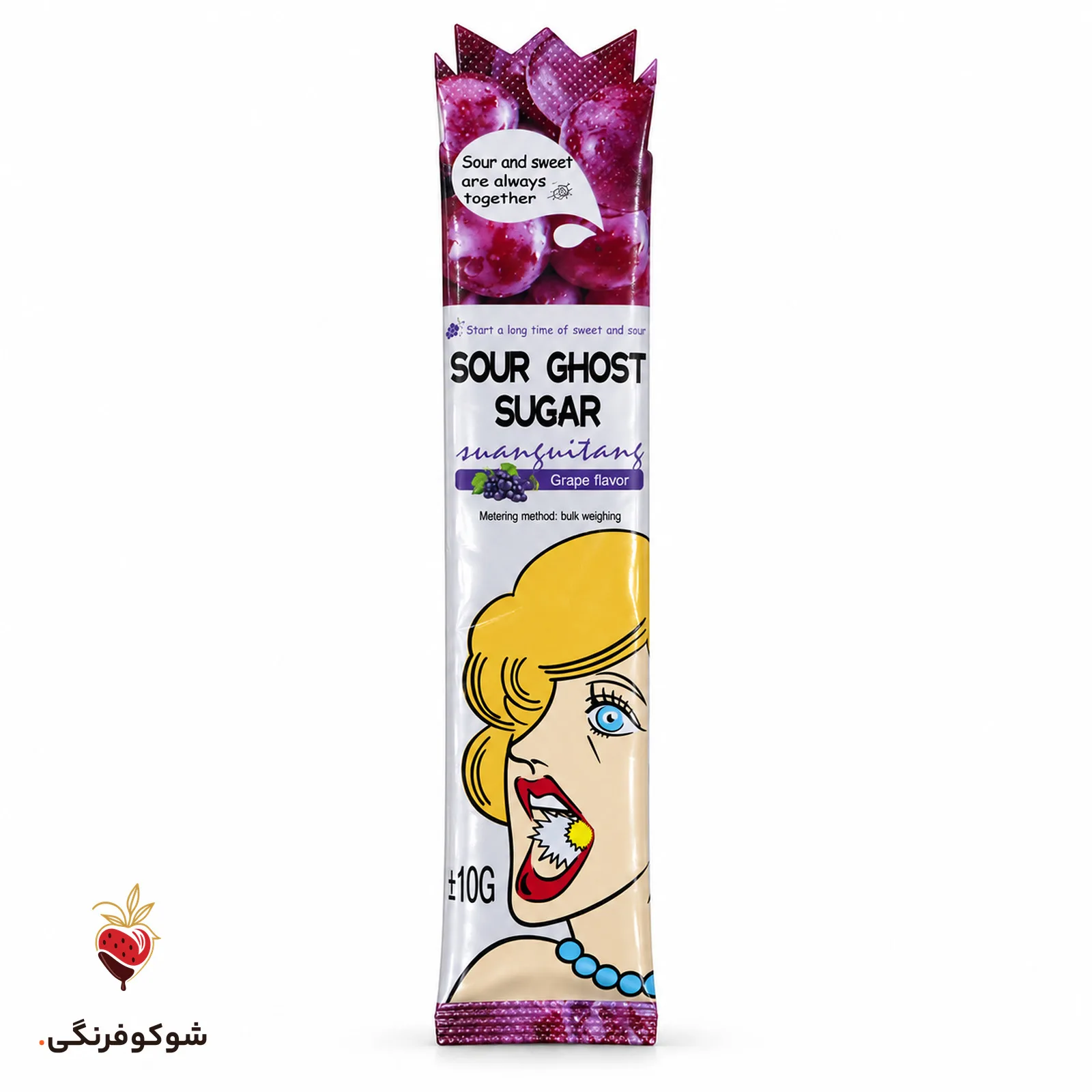 پودر ترش استیکی انگور ۱۰ گرمی بسته ۳۰ عددی — شوکوفرنگی