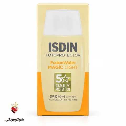 ضد آفتاب رنگی فیوژن واتر رنگ لایت ایزدین spf 50 — شوکوفرنگی
